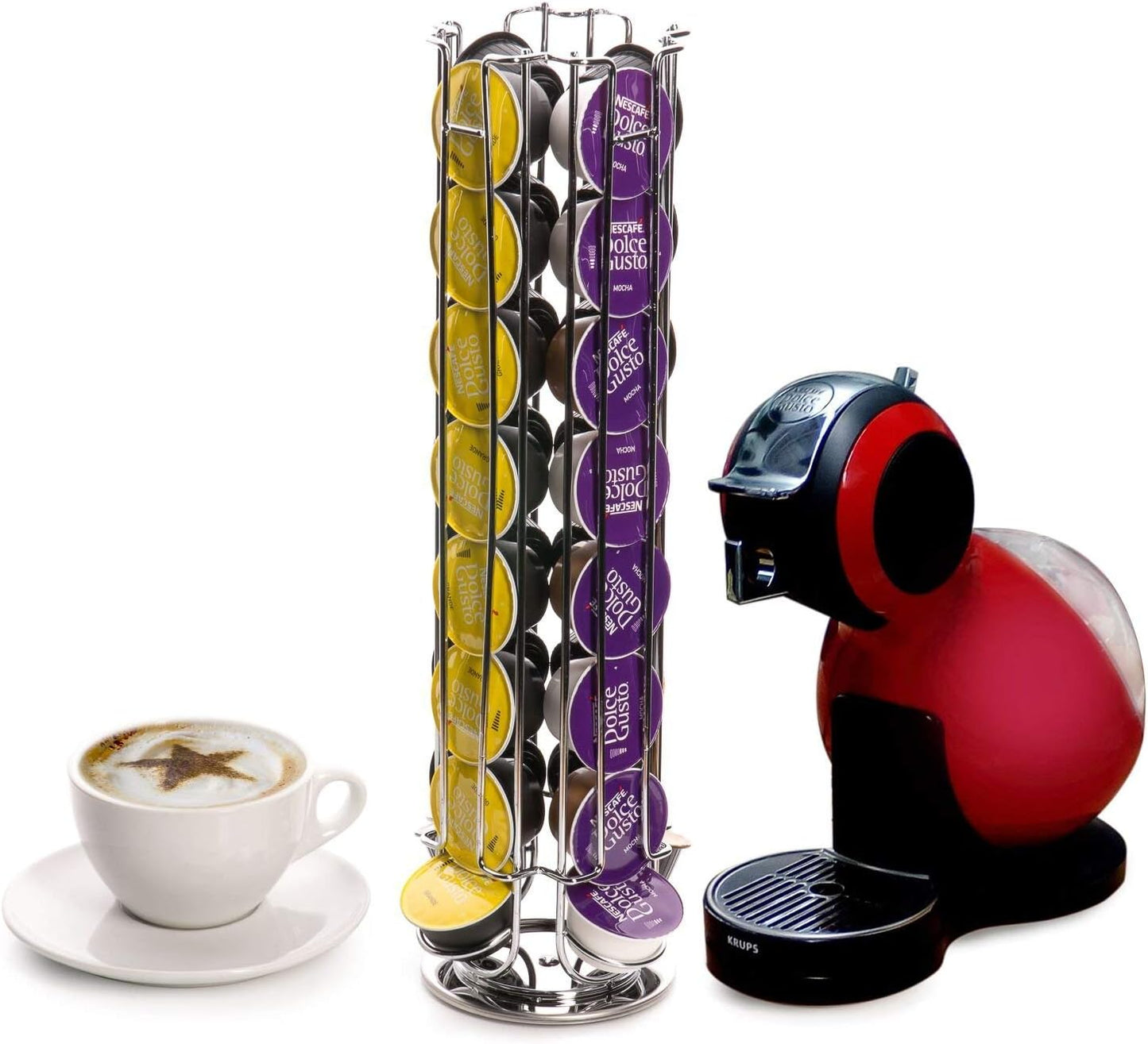 Home Treats Dolce Gusto 32 Coffee Capsule Swivel Tower
